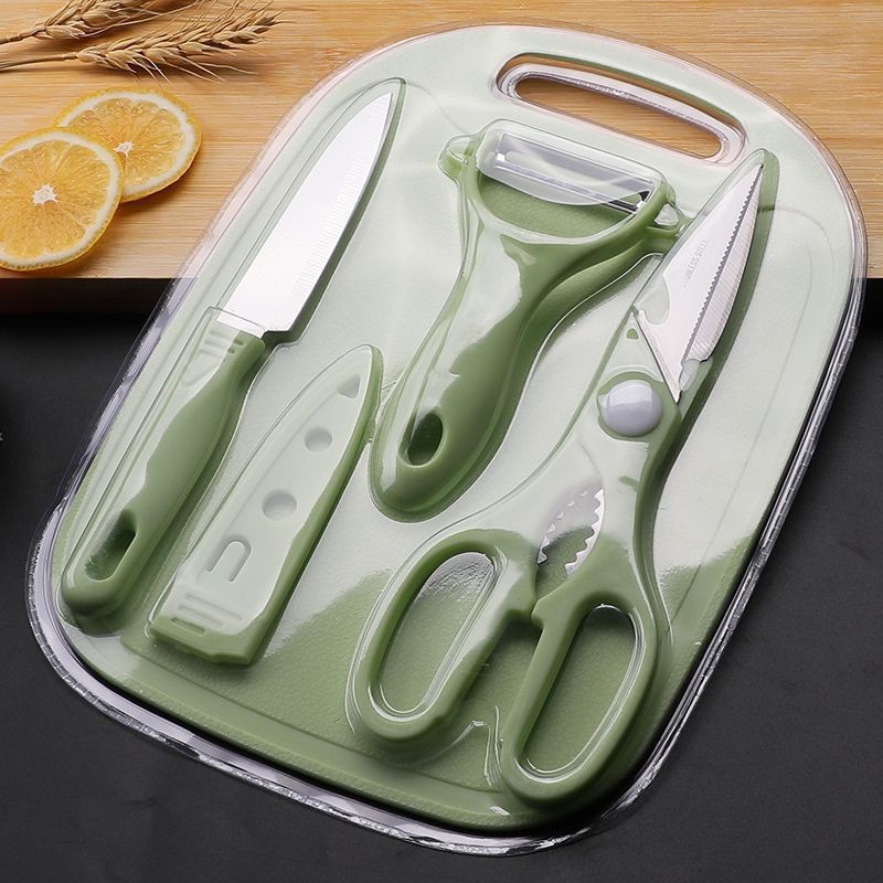Fruit knife, mini fruit peeler for household kitchen, four-piece set, thickened auxiliary food, dormitory household knife set details Picture