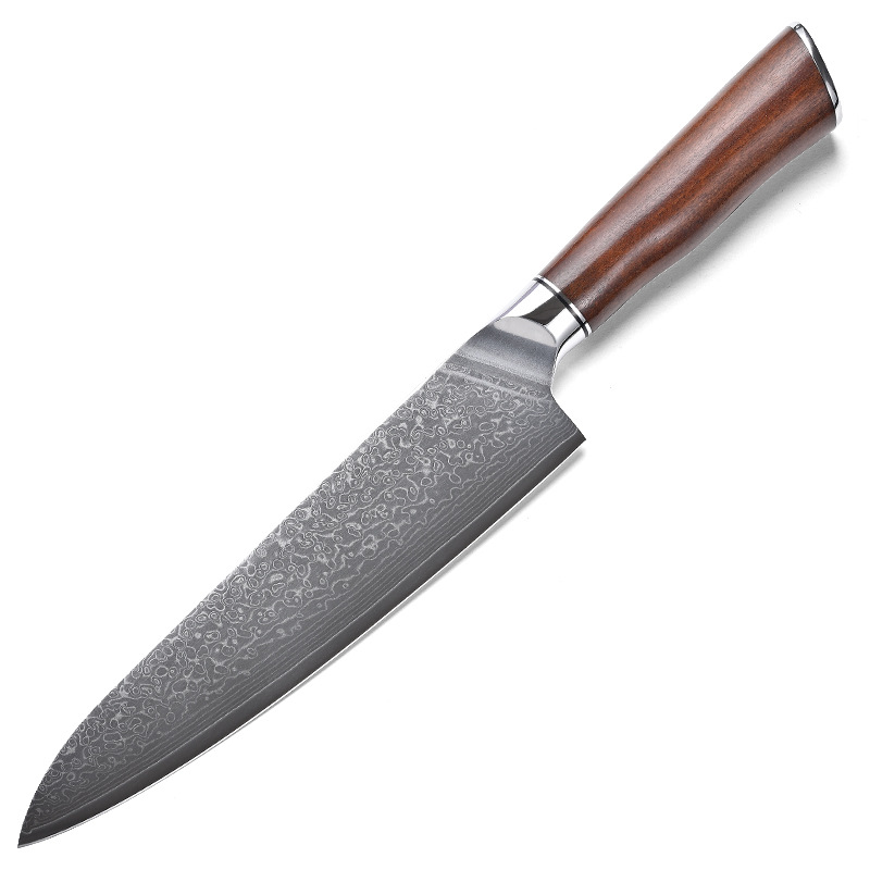 9CR18 Damask pattern 8-inch Western chef's knife, creative kitchen knife, sharp meat kitchen, fruit peel knife for slicing, in stock Item Picture