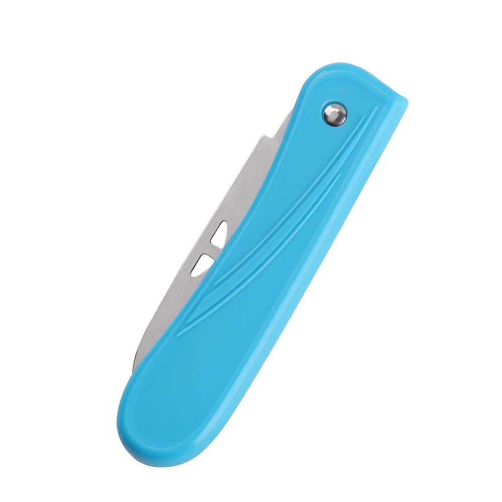 Colorful candy-colored fruit knife, stainless steel fruit peeler, portable 4-inch peeler with knife case, gift small knife Specification drawing