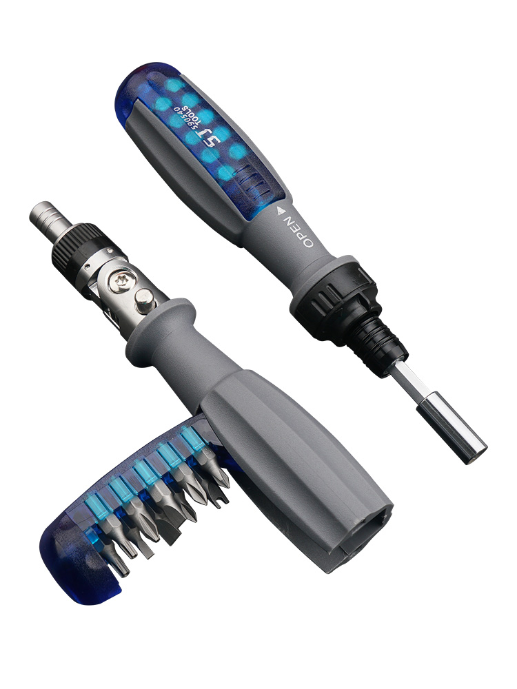 Shangjiang ratchet screwdriver tool, telescopic plum blossom screwdriver, multi-functional household special-shaped screwdriver, cross one-character screwdriver Item Picture