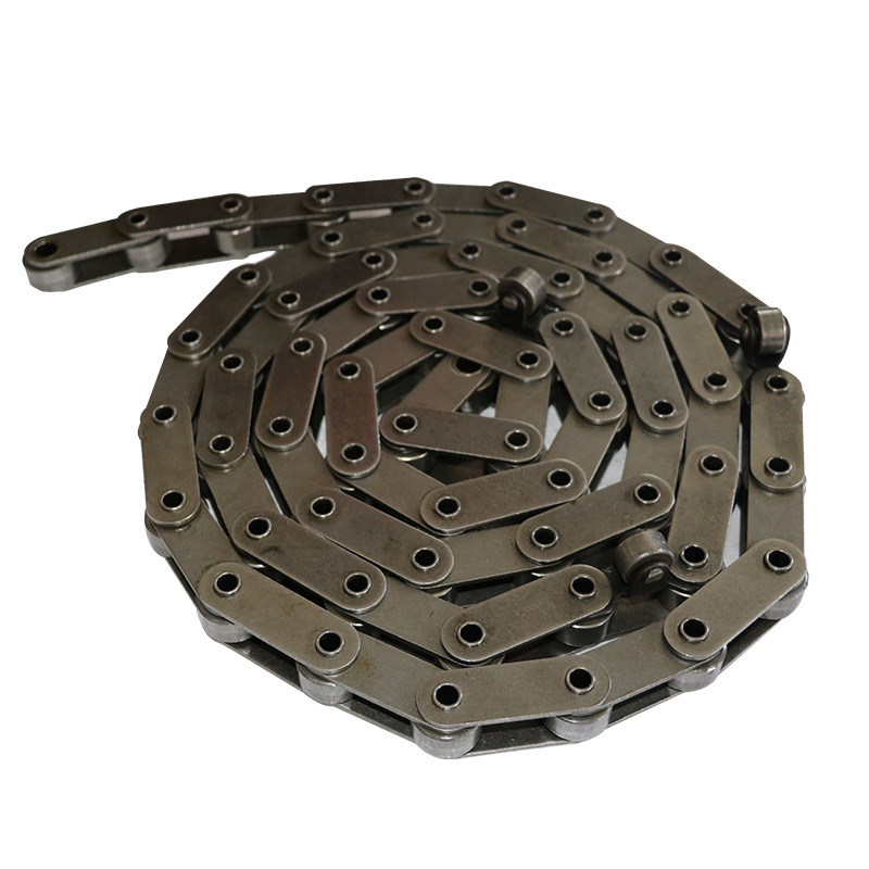 304 stainless steel chain industrial transmission double-pitch conveyor chain single and double row short pitch roller chain manufacturer Item Picture
