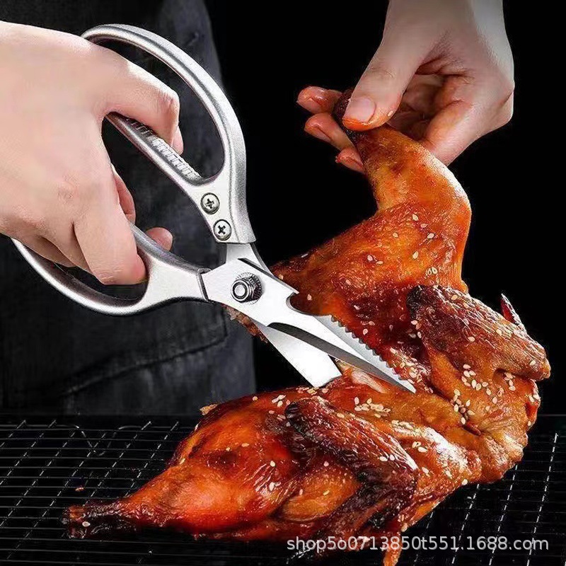 Alloy SK5 food scissors, household kitchen scissors, powerful chicken bone scissors, large SK5 stainless steel multi-functional scissors details Picture