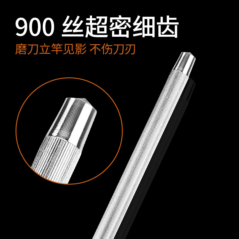 Small flower handle knife sharpening stick with ring, household knife sharpening stick, ultra-fine handheld kitchen knife sharpening equipment manufacturer wholesale knife sharpening tools Application Scenario
