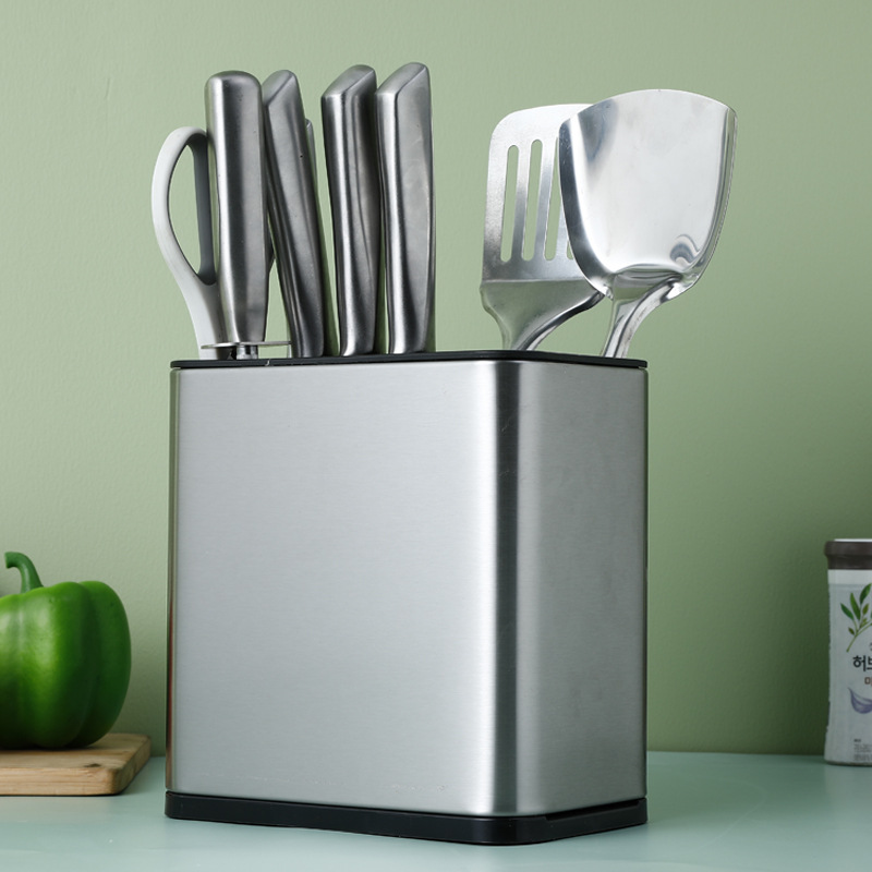 Manufacturer's stainless steel knife rack, knife seat, anti-mold cage, integrated kitchenware, household knife storage, multi-functional kitchen knife holder details Picture