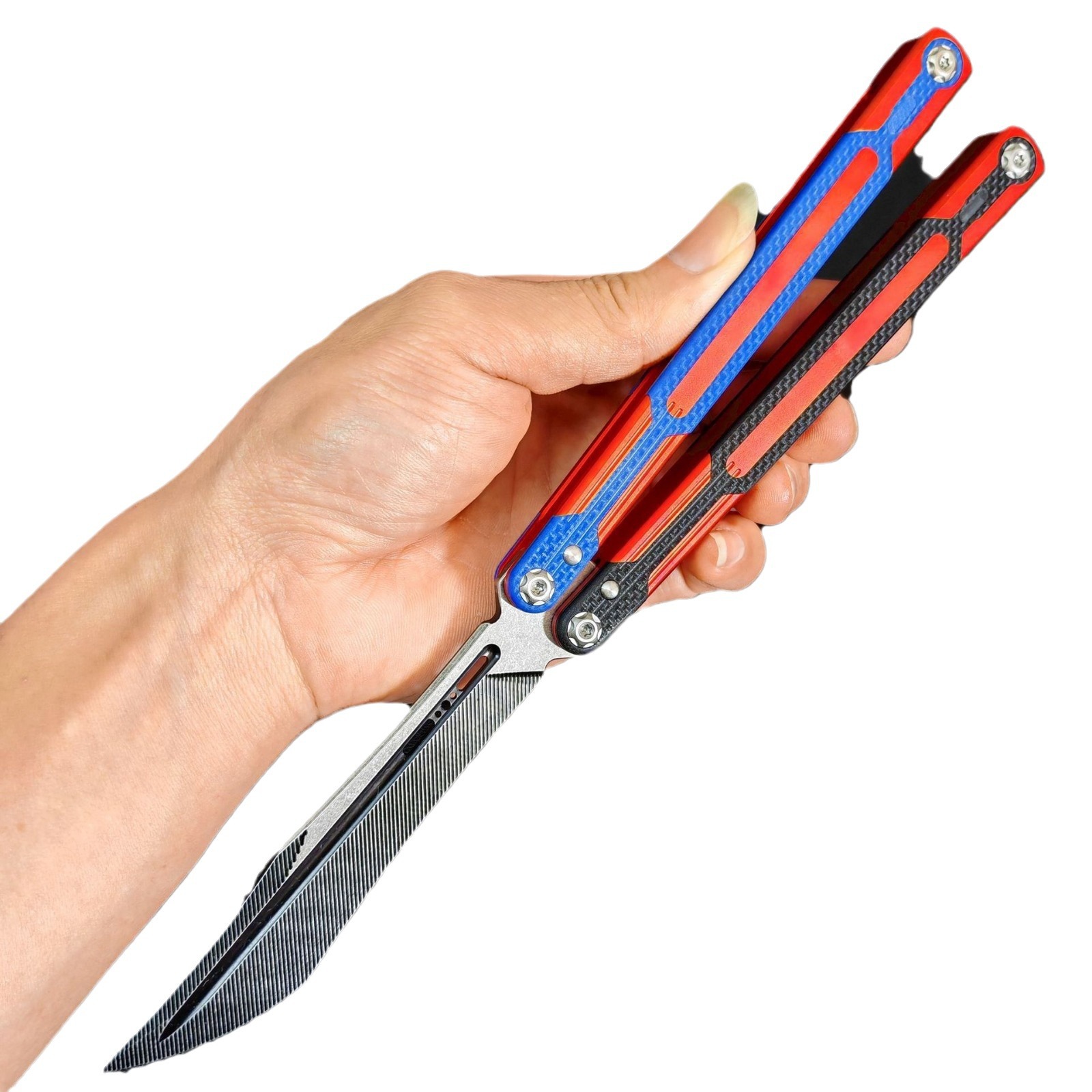 Amazon Outdoor Cygnus G10 Butterfly Knife Practice Swinging hand Knife CSgo game training Folding knife without cutting edge Item Picture