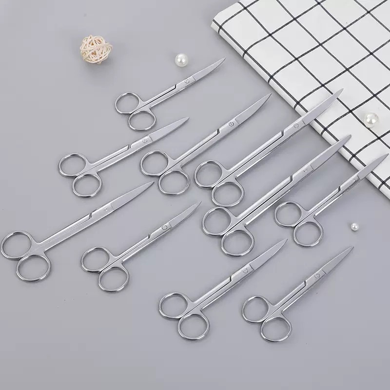 Stainless steel suture removal tissue scissors, cosmetic surgery gauze shears, multi-functional bandage tip elbow small scissors wholesale Application Scenario