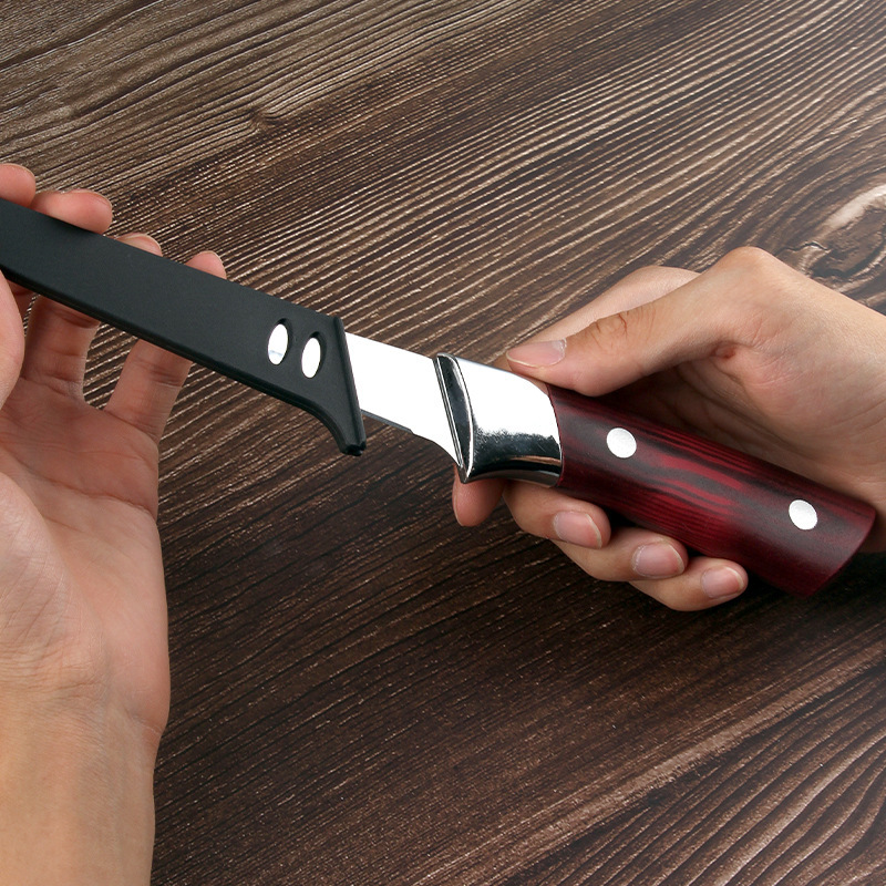 Wood-grain stainless steel slaughter knives, boning knives, butcher knives, cutting knives, peeling knives, shaving knives, pig-slaughtering knives, and butcher knives Specification drawing