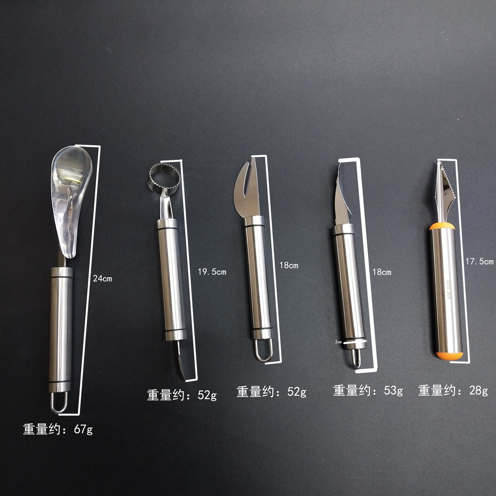 Factory wholesale of 304 poultry intestinal knives, chicken intestinal knives, intestinal flipping knives, intestinal opening knives, intestinal breaking kitchen small tools in stock Item Picture