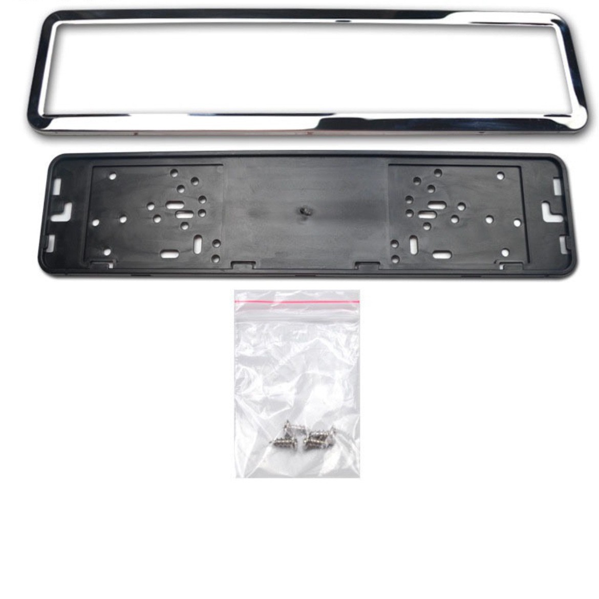 Weihaisheng General Foreign Trade TH-014 European Standard Russian stainless Steel Spray-black license plate frame Iron plate frame License plate frame details Picture