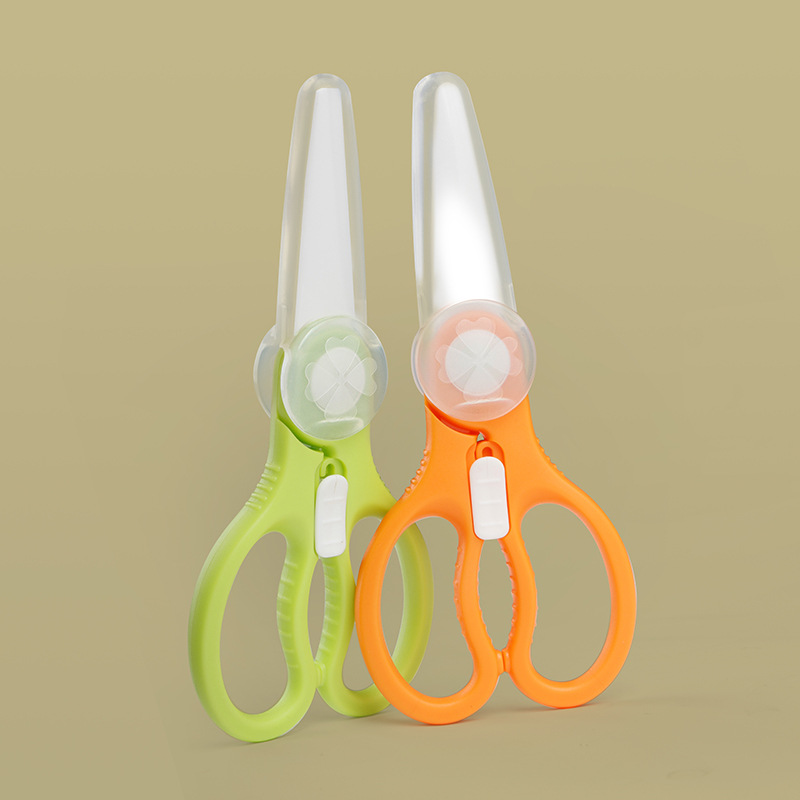 Ceramic scissors, baby food scissors, household infant and children's food scissors, small cuts, vegetables, meat, noodles, kitchen baby food tools details Picture