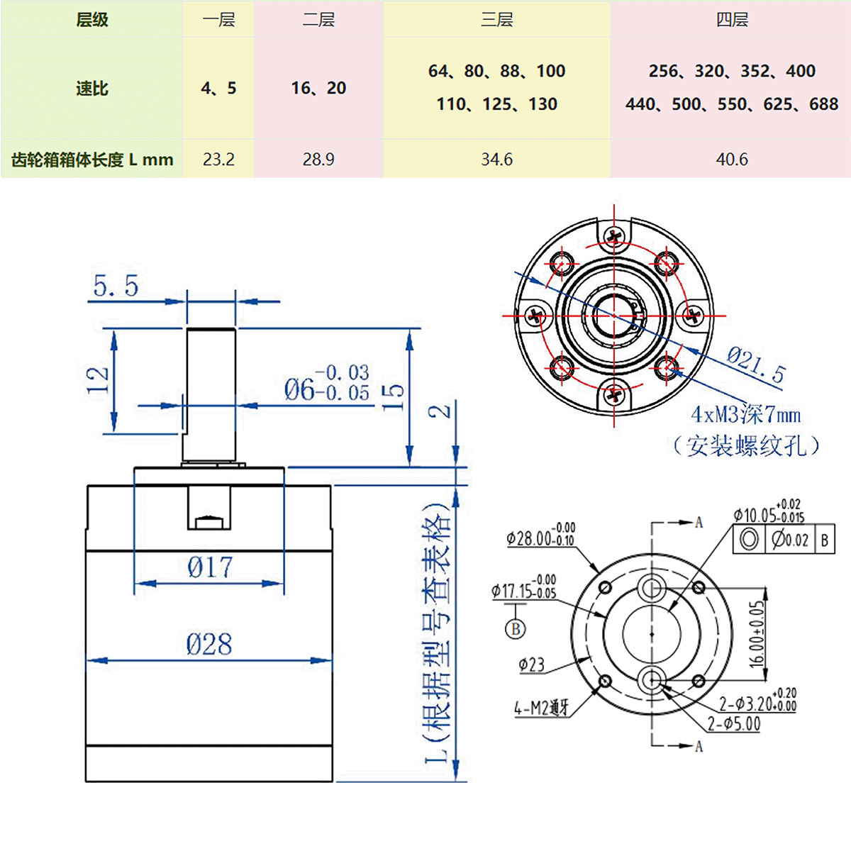 【 Reduction Gearbox 】385 reduction gearbox, 395 transmission gearbox, 2838 gearbox, outer diameter of the reduction gearbox, 28 planets Specification drawing