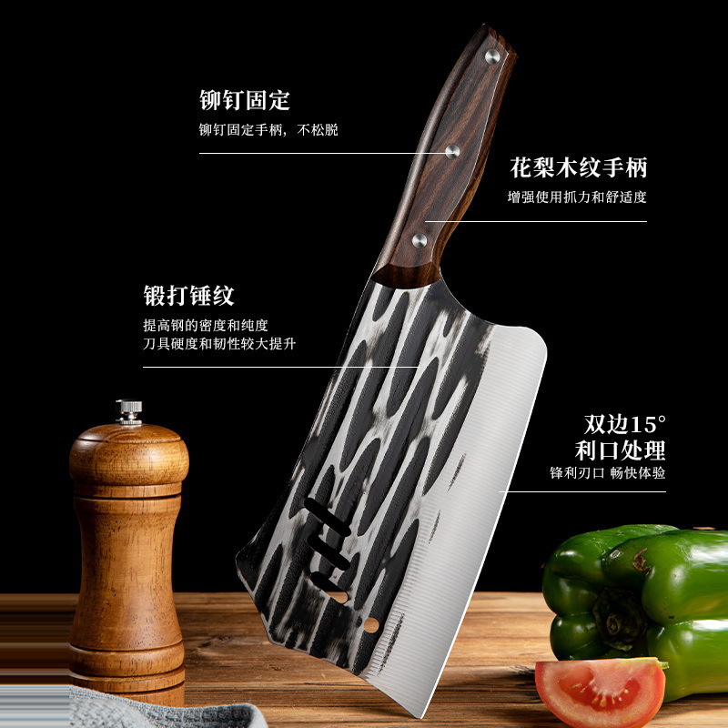 Hand-forged dolphin knives, household meat and slice knives, bone-cutting knives, sharp fish-killing knives, kitchen knives and kitchen utensils are in stock Application Scenario