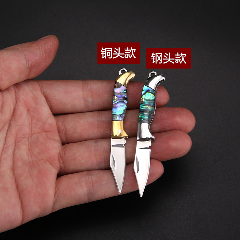 Pocket knife, brass mini knife, parcel opening knife, portable package opening knife, keychain mini folding knife details Picture