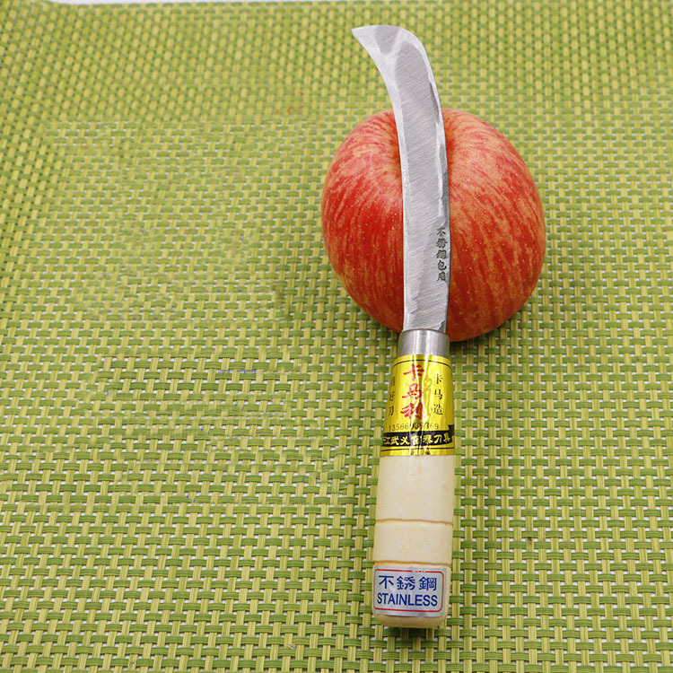 Kamali medium-sized stainless steel pineapple knife, banana knife, fruit knife, small curved knife, street stall products full figure