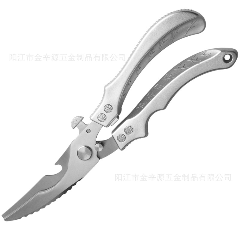 Commercial strong chicken bone scissors, household kitchen scissors, strong chicken bone scissors, extra-large bone special scissors Item Picture