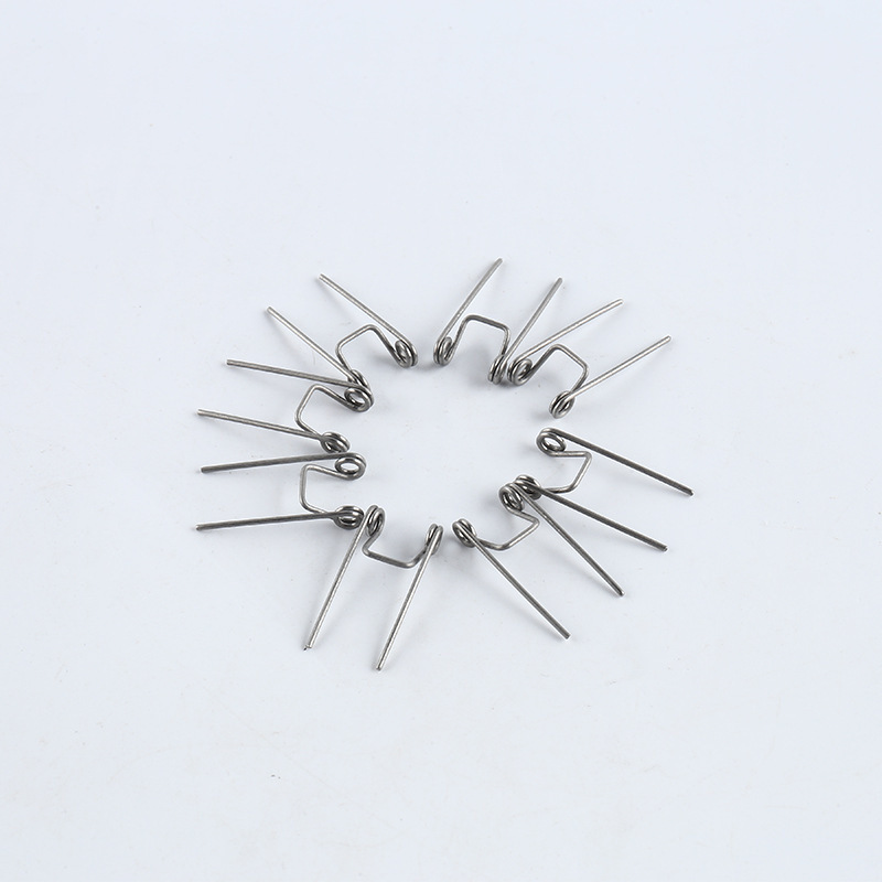 Factory wholesale of stainless steel torsion springs for electric push shears, single and double torsion clips, torsion springs and shock-absorbing springs Specification drawing