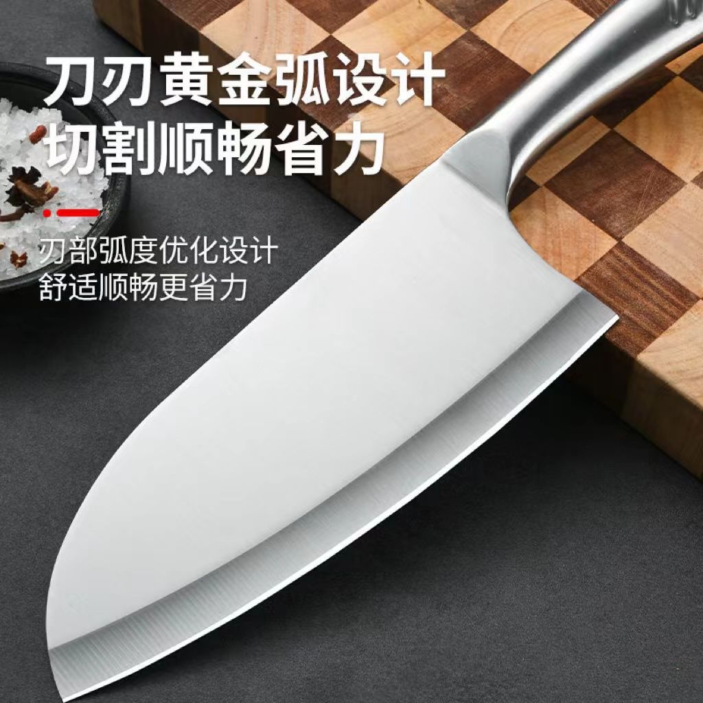 New all-steel kitchen knife for household use, sharp stainless steel meat cutter, and ladies' special kitchen knife Application Scenario