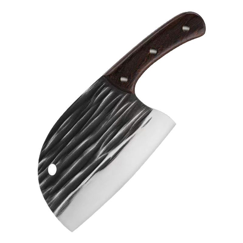 Hot-selling household kitchen knives forged by hand in Yangjiang, fish head knives, stainless steel hammer-textured sharp round head knives Item Picture