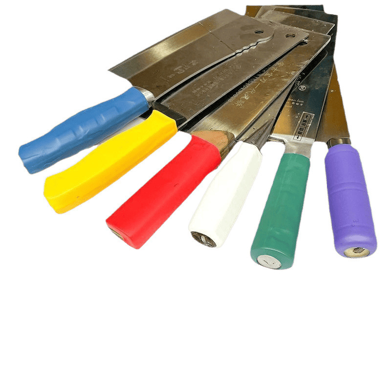 The anti-slip set for catering school canteens, knife and label management, knife handle color matching, heat shrink kitchen knife color separation, and universal Item Picture