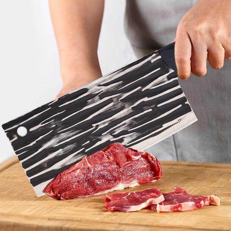 In-stock e-commerce best-selling kitchen knives, household cutting knives, forged stainless steel kitchen meat slicers, vegetable slicing square knives Specification drawing