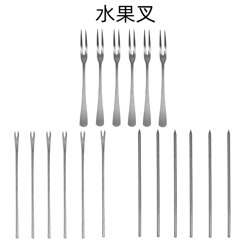 Manufacturer's stainless steel rubber wooden handle four-piece set, cheese and cheese knife set, butter knife, household baking utensils details Picture