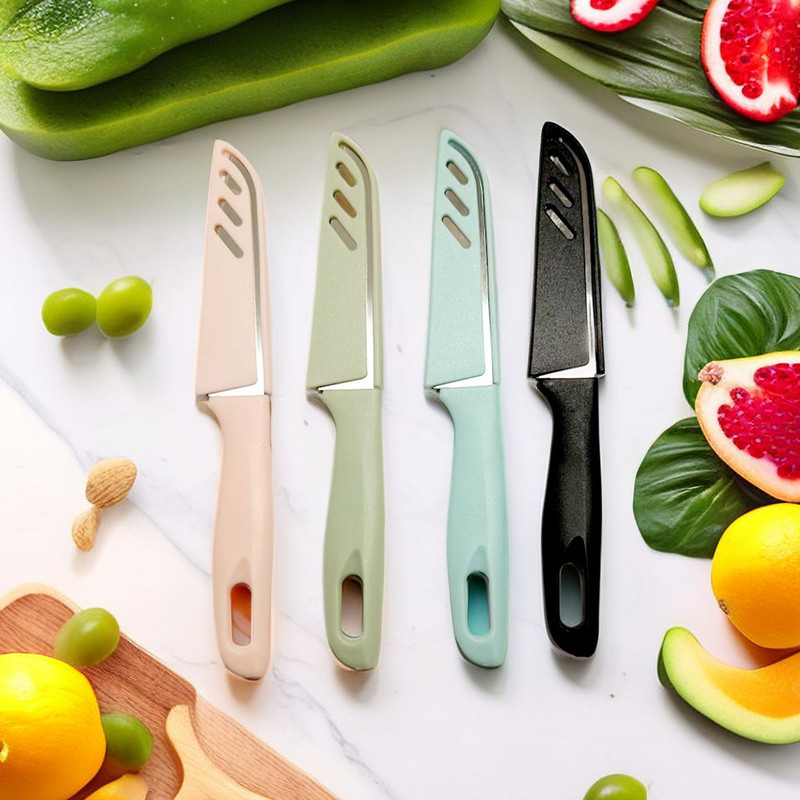 Wholesale stainless steel fruit knives, peelers, peeling knives with sleeves, household fruit knives, fruit peel knives, barbecue knives Specification drawing