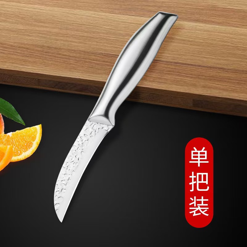 Stainless steel fruit curved knife with sharp edges, specifically designed for peeling bananas, sugarcane, mangoes, jackfruits, pineapples and other fruits in fruit stores Specification drawing