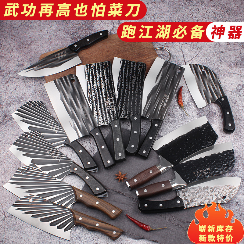 "Runjianghu stainless steel kitchen knife, hand-forged bone-cutting knife, sharp and durable bone-cutting and slicing knife, chef's knife details Picture