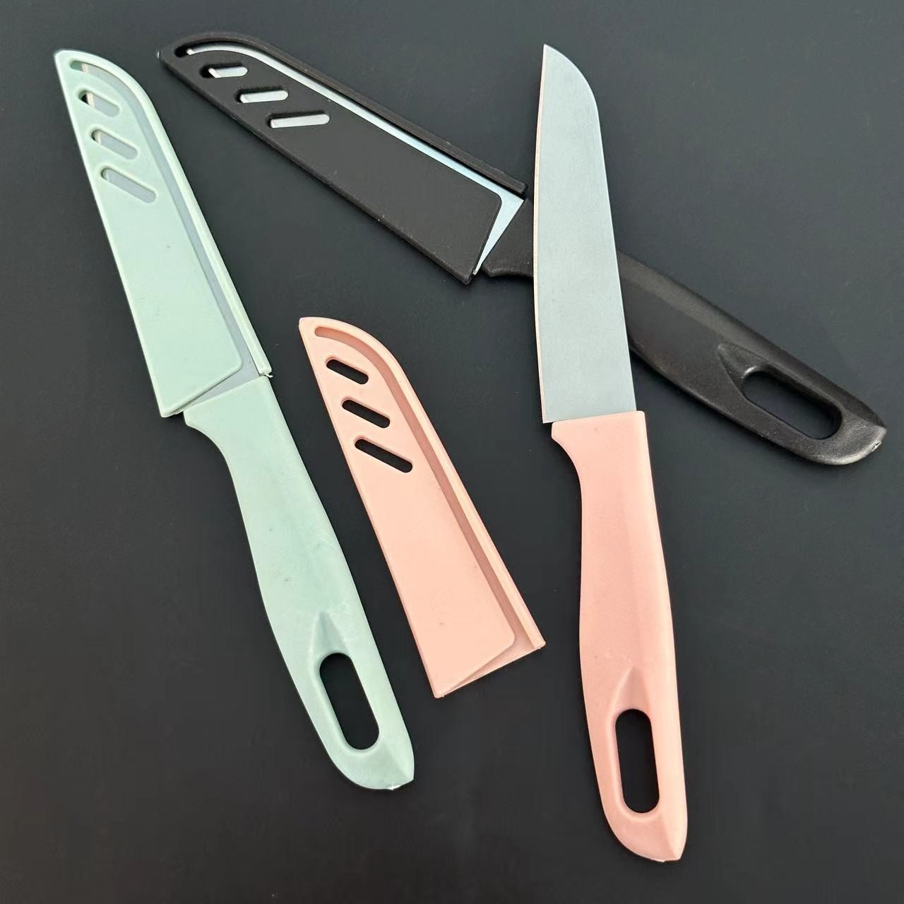 (Macaron) Color series fruit knife, fruit and vegetable peeler, colored plastic shell fruit knife 1-yuan store Specification drawing