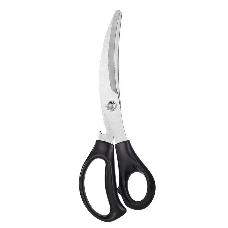 Stainless steel barbecue scissors and clips set, home kitchen chicken cutlet scissors, special steak scissors for Korean barbecue restaurants Item Picture