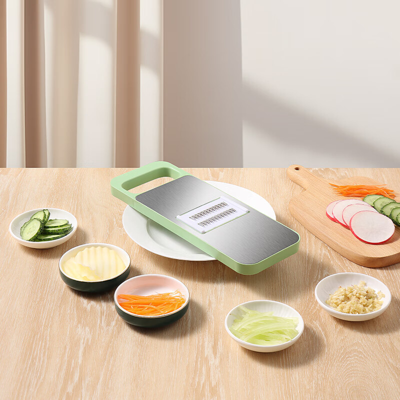 Vegetable slicer, grater, grater, kitchen potato shreds slicer, shreding magic tool, five cuts + hand guard details Picture