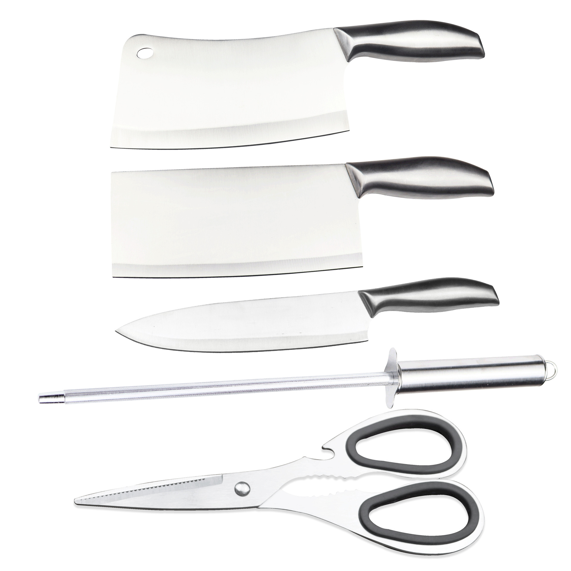 Factory direct sales of in-stock knife sets, kitchen stainless steel gift sets, five-piece knife sets, kitchen knife sets for home use Item Picture