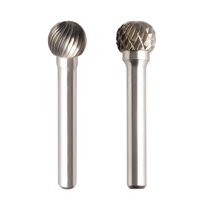Hard alloy rotary file, D-type spherical head tungsten steel milling cutter, electric grinding head, metal woodworking material engraving details Picture