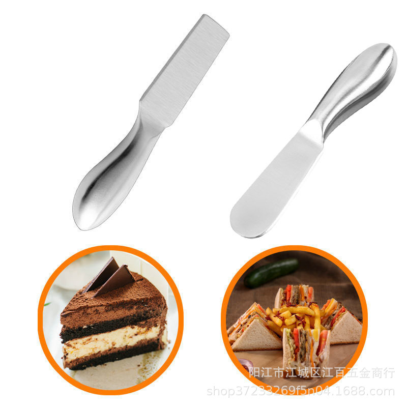 Manufacturer's in-stock cheese knife sets, all stainless steel butter knives, pizza knives, cheese forks, butter cutters, cake knives and forks Specification drawing