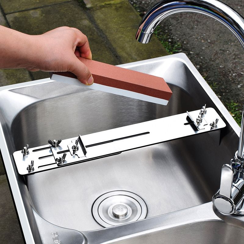 A stainless steel household adjustable telescopic fixed rack for whetstone support, a kitchen wonder Application Scenario