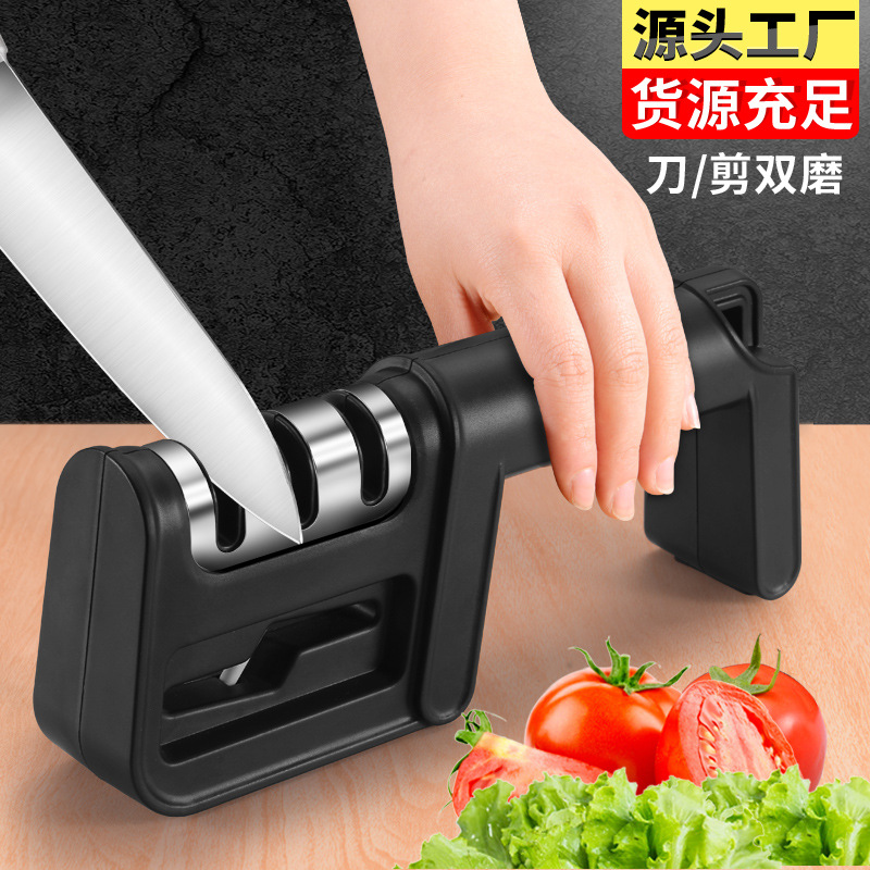 Wholesale household quick knife sharpener, kitchen small tools, whetstone, multi-functional diamond, vegetable cutting and knife sharpening wonder details Picture
