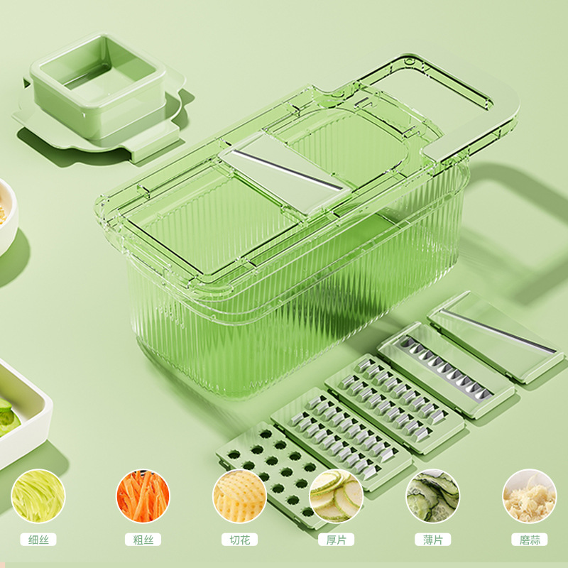 Multi-functional cucumber grater, a perfect tool for peeling and slicing potatoes, a household kitchen slicer, and a radish grater for scraping Application Scenario