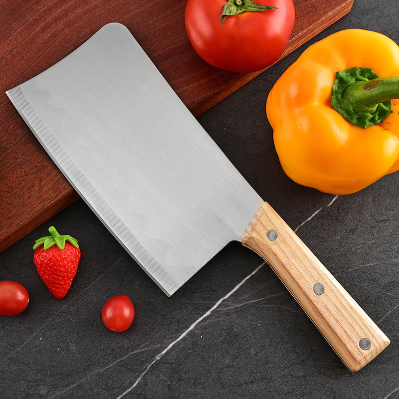 Kitchen household stainless steel bone chopping knife, sharp blade, stainless steel dual-purpose slicing knife, chef's special kitchen knife details Picture