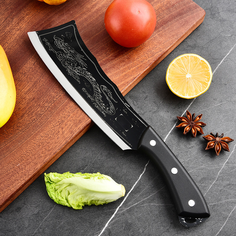 Factory stock stainless steel dragon-slaying knives, bone-cutting knives, hand-forged knives, household knives, kitchen multi-functional chopping knives details Picture