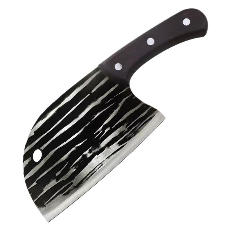 Wholesale of popular striped kitchen knives, fish head knives, hand-forged kitchen slicing knives, and household Chinese-style knives Item Picture