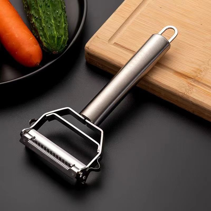 Stainless steel multi-functional double-head grater and peeler 304 kitchen tool three-in-one fruit and vegetable peeler details Picture