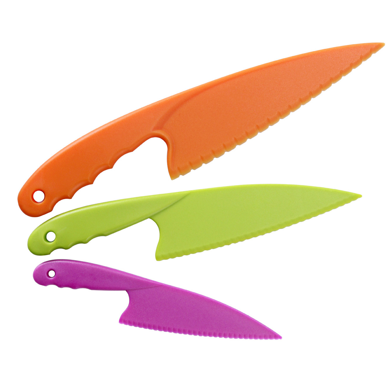 Wholesale of best-selling children's plastic fruit knives, birthday cake trays, cheese dessert knives and bread knives on Amazon Application Scenario