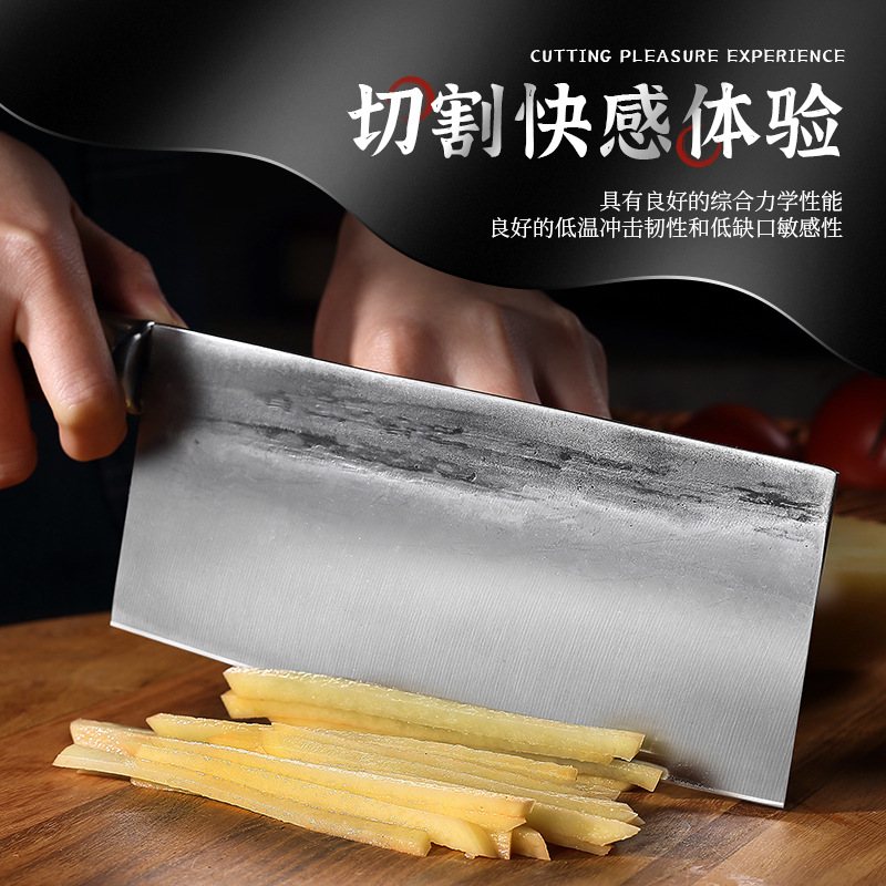 A popular and best-selling kitchen knife, a sharp household chopping knife that requires no grinding and is hand-forged. It is a kitchen knife for cutting vegetables and meat details Picture