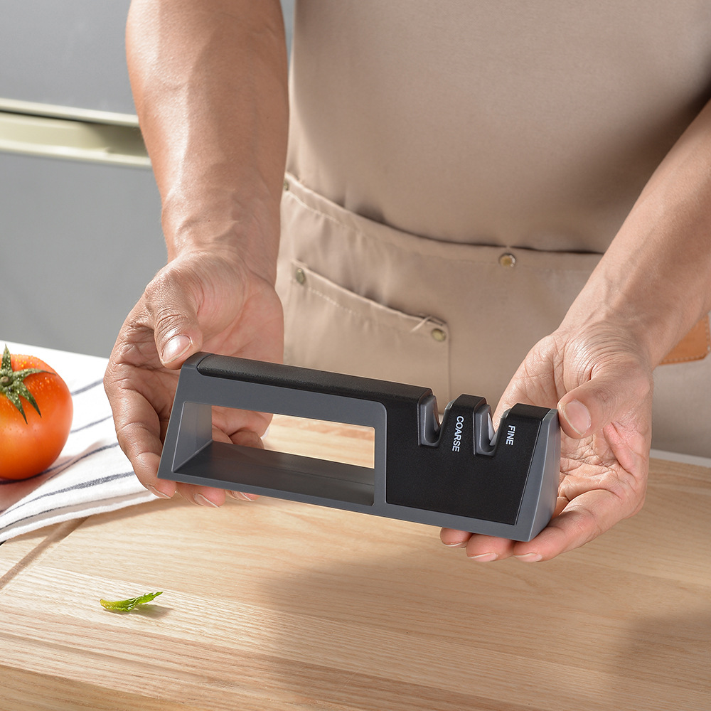 Two-stage household quick knife sharpener, multi-functional tool, knife sharpener stone stick, kitchen knife quick sharpener, kitchen tools details Picture