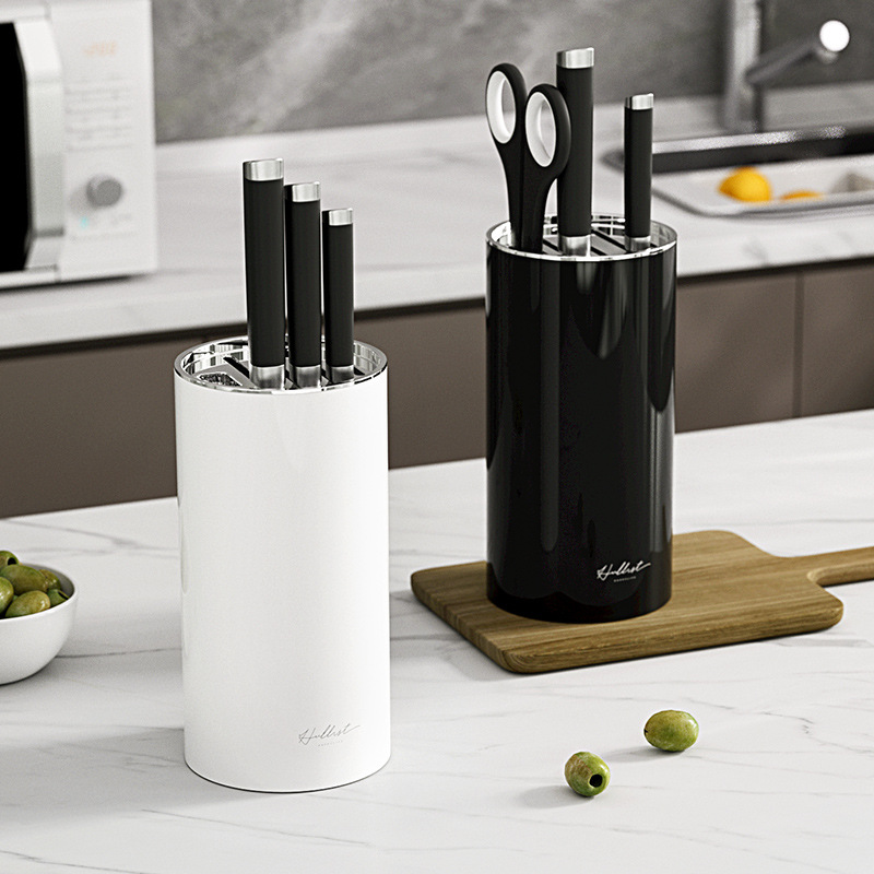 Kitchen knife rack, household plastic knife rack, desktop multi-functional knife and scissors storage box, knife holder storage rack full figure