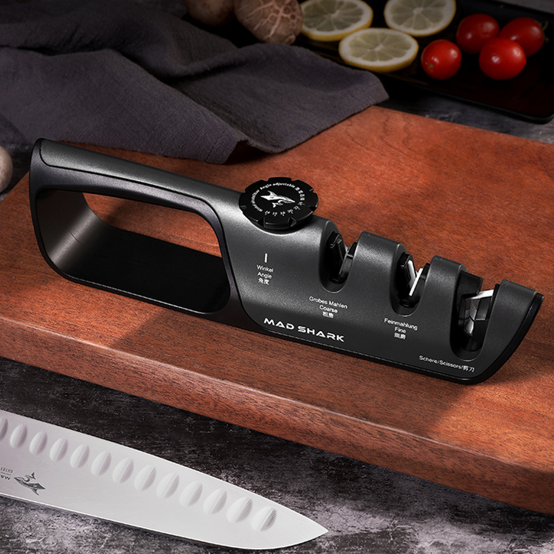 Kuangsha Knife Sharpening Wonder, a household quick knife sharpening tool, multi-functional scissors, kitchen knives, and fixed-angle knife sharpener Specification drawing