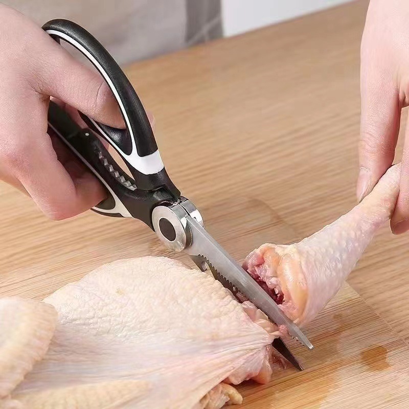 【 Factory Wholesale 】 Panda Chicken Bone Scissors, Multi-functional Scissors, Kitchen Scissors, Baby Food Scissors Specification drawing