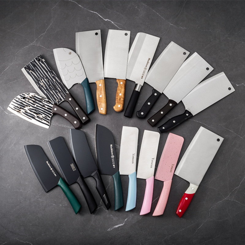 Street stall supplies, kitchen knives, household stainless steel slicing knives, meat cutting knives, chef knives, sharp knives for cutting vegetables details Picture