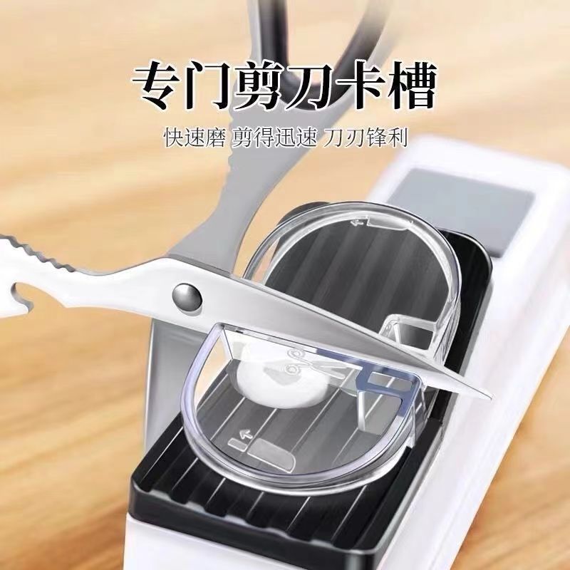Wholesale of electric knife sharpeners, household kitchen whetstones, kitchen knives, scissors, sharpening stones, double-sided small knife sharpeners details Picture