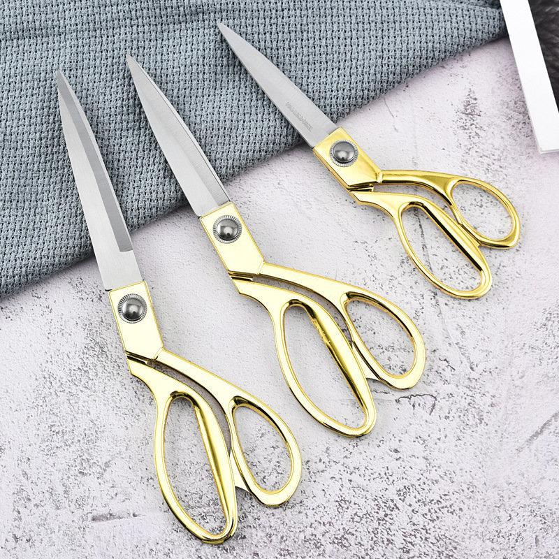 Stainless steel tailor scissors, office clothing, paper scissors, household fabric cutting, sewing, leather goods, and home-specific scissors Specification drawing